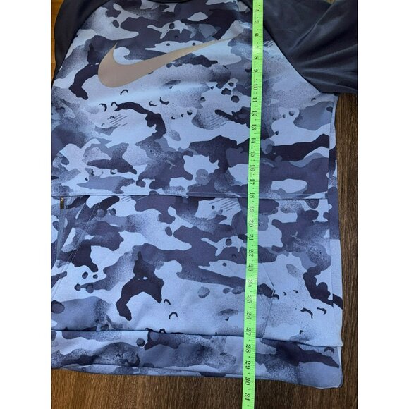 Nike Blue Camo Dri-Fit Pullover Standard Fit Hoodie Size L - Picture 4 of 9